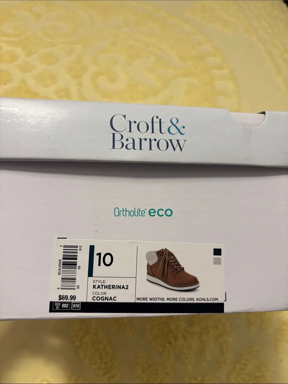 croft & barrow Tan Suede Faux-Shearling Lace-Up Winter Boots